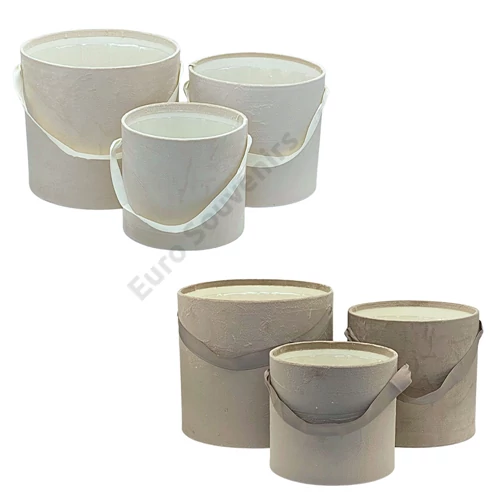 PAPÍRDOBOZ 3 DB BETÉTTEL, BÁRSONY 1/12 18x16,5; 20x19,5; 23,5x22,5 cm 2 SZÍNBEN