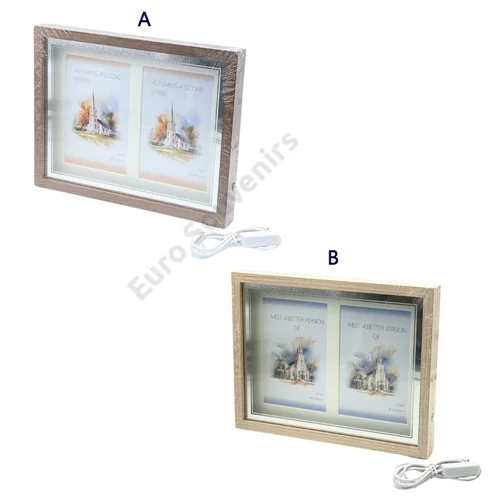 KÉPKERET LEDES DUPLA 1/24 26,5x21 cm (FOTÓ 10x15 cm) 2 SZÍNBEN
