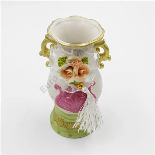 VÁZA 3/96 ZÖLD-PINK 7x15 cm
