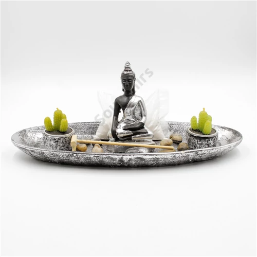 BUDDHA ZEN-GARDEN 1/18  33x14 cm  -tálca, 12x6 cm -buddha