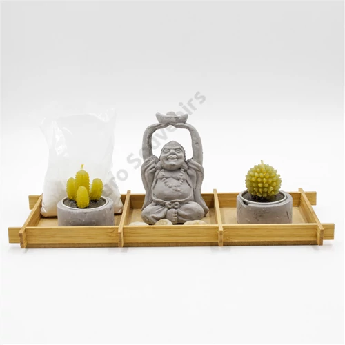 ZEN GARDEN+BUDDHA 1/24 SZETT  25x9 cm -tálca , 9x6 cm -buddha
