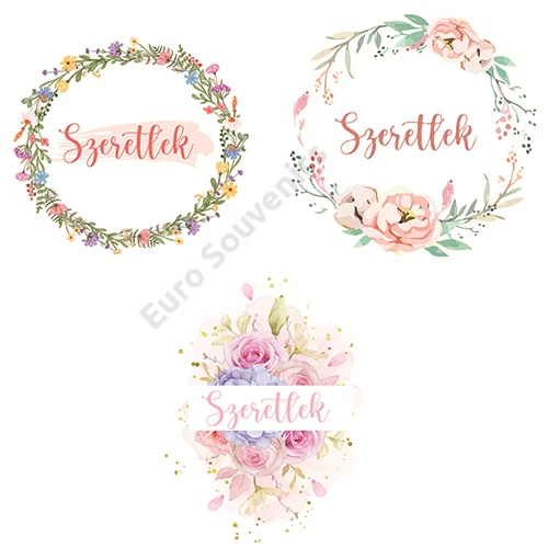 MATRICA 12 db, Szeretlek, KEREK 4 cm