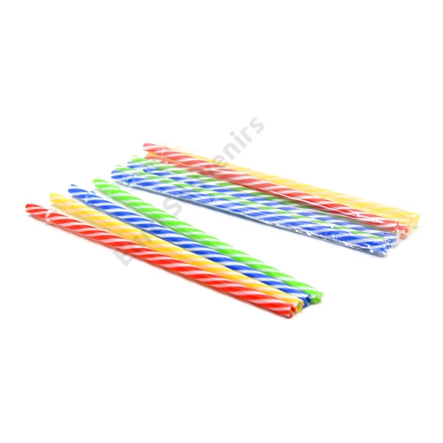 SZÍVÓSZÁL CSÍKOS 12 DB MŰANYAG 23 cm