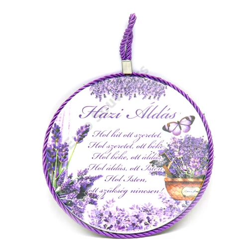 HÁZI ÁLDÁS PLAKETT KEREK 17 cm