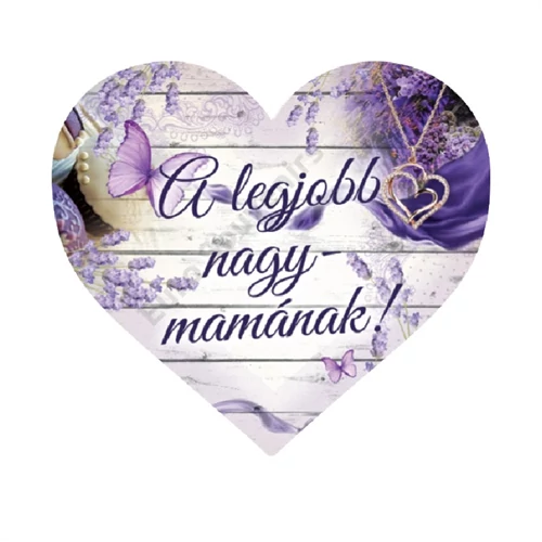 MÁGNES SZÍV ANYÁK-NAPI/NAGYMAMA 1/50 10x9 cm