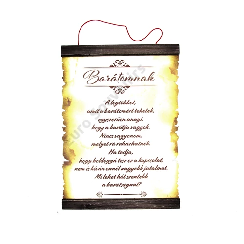 PERGAMEN BARÁTOMNAK 20cmx28cm