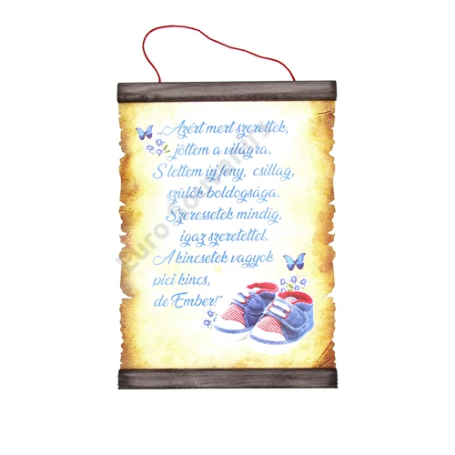PERGAMEN MEGSZÜLETTEM (KISFIÚ) 20cmx28cm