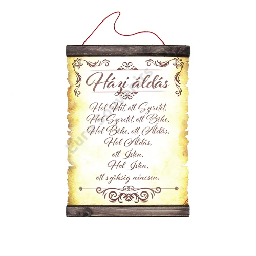 PERGAMEN HÁZI ÁLDÁS 20cmx28cm