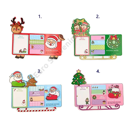 STICKY NOTES KARÁCSONYI 200/800 4 FÉLE 21x17,5 cm