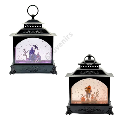 LÁMPÁS LEDES HALLOWEEN, HANGOT ADÓ 1/8 33x22x9 cm 2 SZÍNBEN