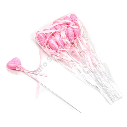 PÁLCÁS SZÍV 12 DB 1/300 21 cm RÓZSASZÍN