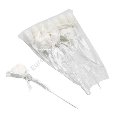 PÁLCÁS SZÍV 12 DB 1/200 21 cm FEHÉR