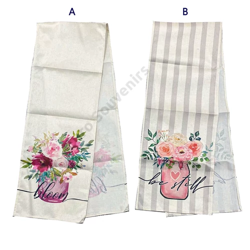 ASZTALI FUTÓ TAVASZI 1/200 30,5x175 cm 2 FÉLE ZSÁKVÁSZON