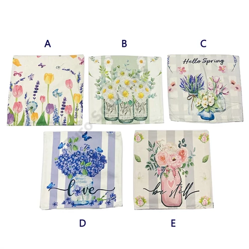 PÁRNAHUZAT TAVASZI 10/300 44x44 cm 5 FÉLE ZSÁKVÁSZON