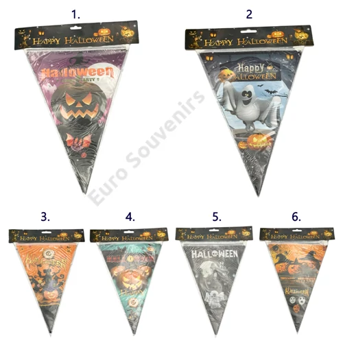 HALLOWEEN ZÁSZLÓ GIRLAND 10/600 2,2 MÉTER 6 FÉLE