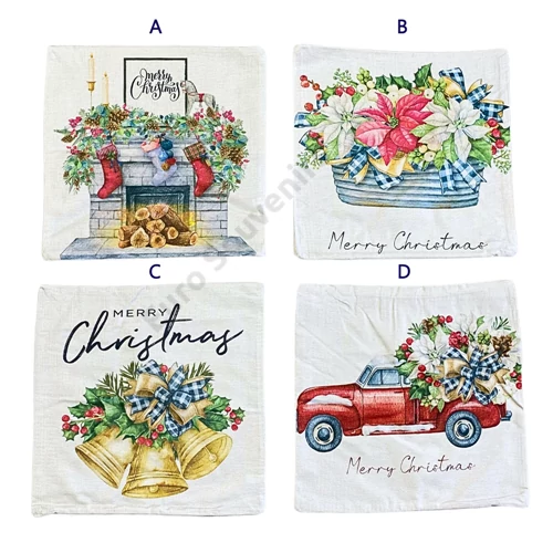 PÁRNAHUZAT KARÁCSONYI 10/300 45x45 cm 4 FÉLE ZSÁKVÁSZON