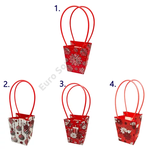 VIRÁGTASAK KARÁCSONYI 10/480 13x9,5x15,5 cm 4 FÉLE 