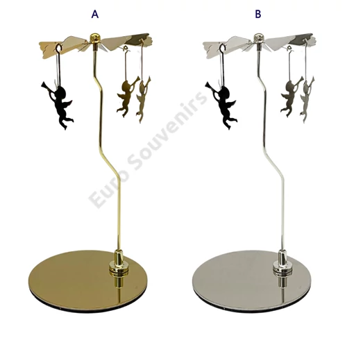 MÉCSESTARTÓ FORGÓ 1/48 ANGYALOS 11x20 cm 2 SZÍNBEN