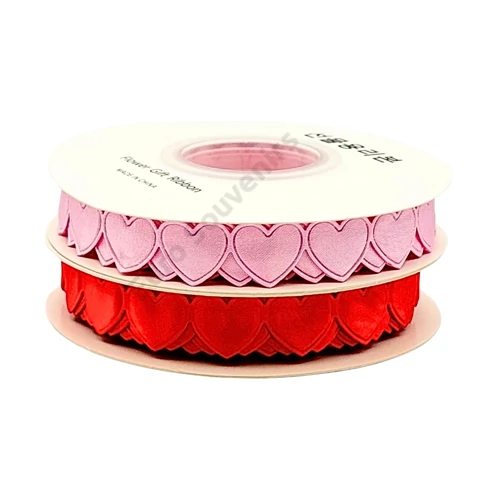 SZALAG SZÍVES 10/300 1,5 cm x 9 méter 2 SZÍNBEN