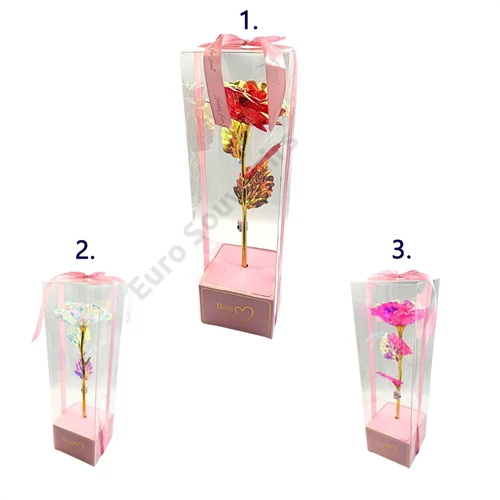 FÉMRÓZSA DOBOZBAN LEDES 1/16 15,5x53 cm 3 SZÍNBEN