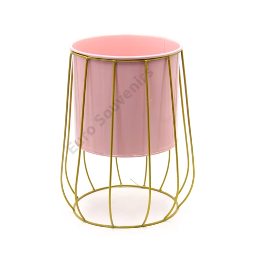 VIRÁGTARTÓ FÉM 1/30 26x16 cm RÓZSASZÍN