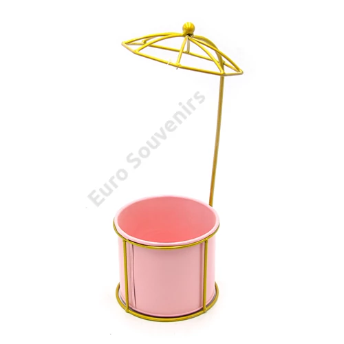 VIRÁGTARTÓ FÉM 1/64 35x12 cm RÓZSASZÍN