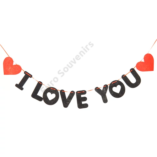 GIRLAND "I LOVE YOU" FELIRAT 1/500 6x11 cm
