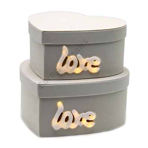 PAPÍRDOBOZ LEDDEL 2 DB 1/24 26x24x12; 23x21x10,5 cm KRÉM