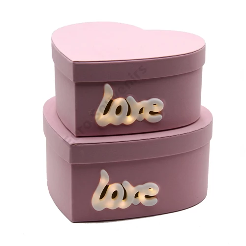 PAPÍRDOBOZ LEDDEL 2 DB 1/24 26x24x12; 23x21x10,5 cm RÓZSASZÍN