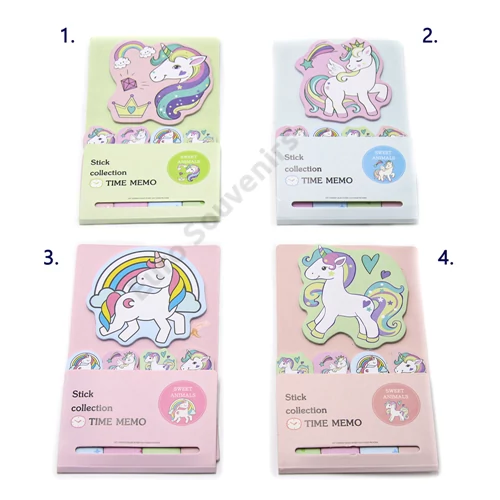 NOTESZ STICKY UNIKORNISOS 48/1152 15x8,8 cm 4 FÉLE