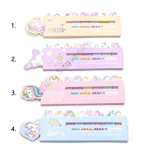 STICKY MARKER UNIKORNISOS 60/1200 15,5x4,8 cm 4 FÉLE