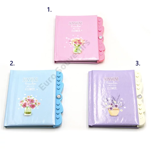 NOTESZ VIRÁGOS KÓDOS 96/192 13x15 cm 3 FÉLE