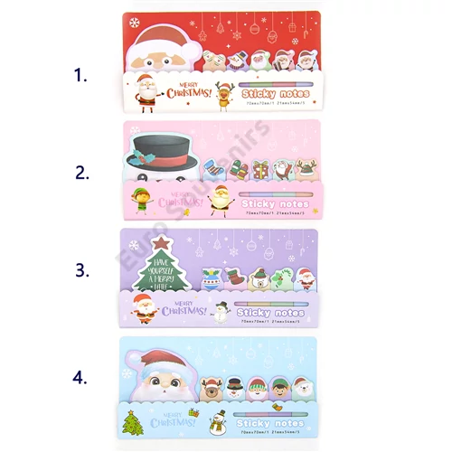 NOTESZ STICKY KARÁCSONYI 60/960 18x9 cm 4 FÉLE