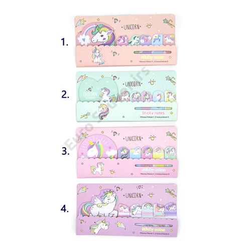 NOTESZ STICKY UNIKORNISOS 60/960 18x9 cm 4 FÉLE