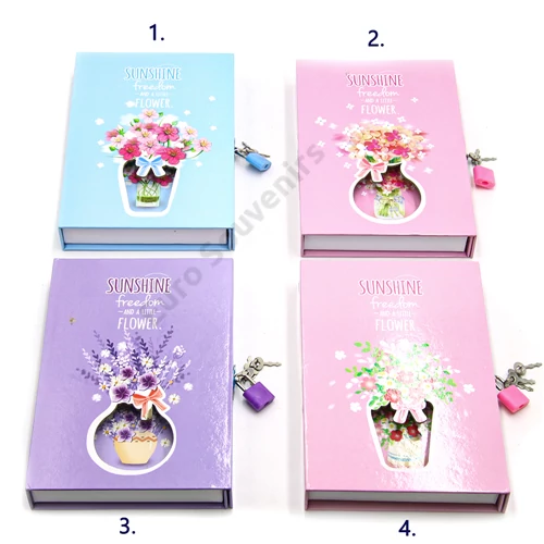 NOTESZ VIRÁGOS 48/96 19x12,5 cm 4 FÉLE