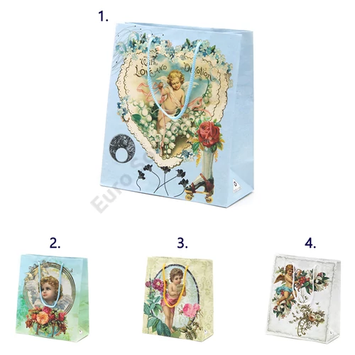 AJÁNDÉKTASAK ANGYALOS 12/840 18x21 cm 4 FÉLE