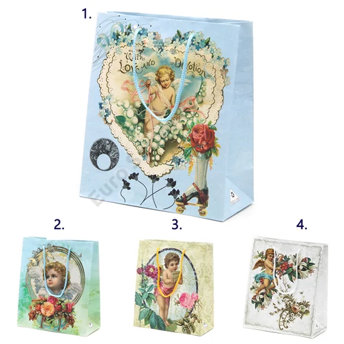 AJÁNDÉKTASAK ANGYALOS 12/600 26x32 cm 4 FÉLE