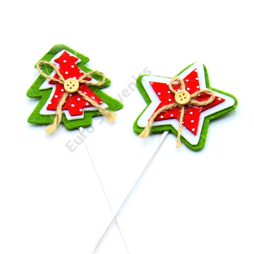 FILCDÍSZ KARÁCSONYI PÁLCÁS 12/1200 27 cm 2 FÉLE