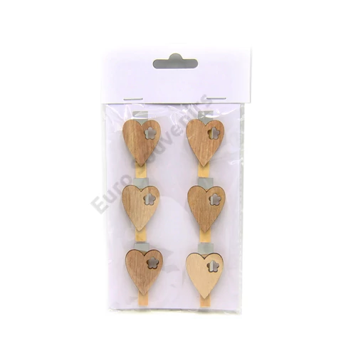 FACSIPESZ 6 DB SZÍVES NATÚR 12/720, 2,5x4 cm