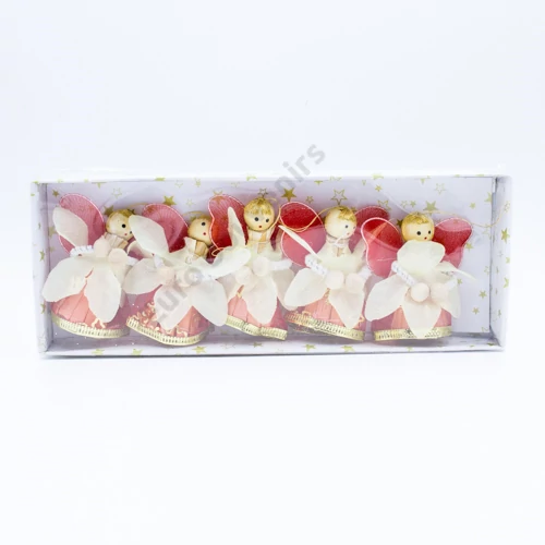 SZALMAANGYAL 5 DB 1/120 PIROS 19x7 cm