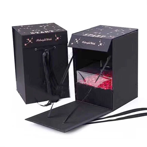 VIRÁGDOBOZ "MEGLEPI" 1/12 FEKETE 20x20x31 cm 