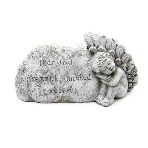ANGYAL FELIRATOS 1/12 20x8x12 CM "Hiányod érezzük,emléked őrizzük"