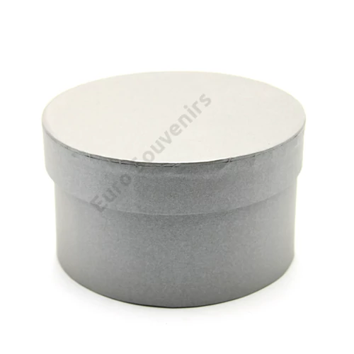 PAPÍRDOBOZ KEREK 4/96 14x8,5 cm EZÜST