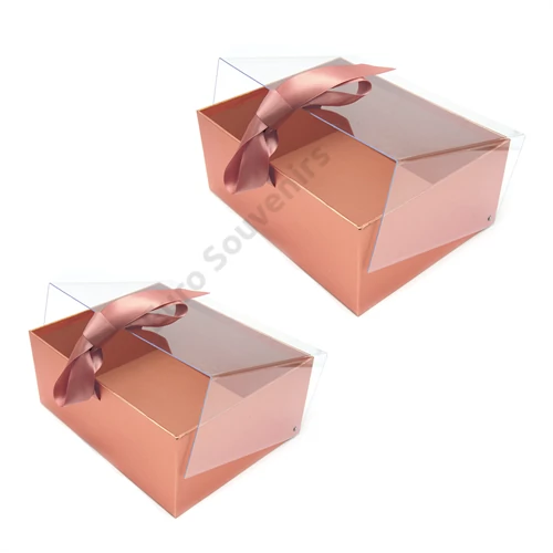 DÍSZDOBOZ 2 DB 1/24 ROSEGOLD 24,5x19,5x10, 22x17x8 CM 