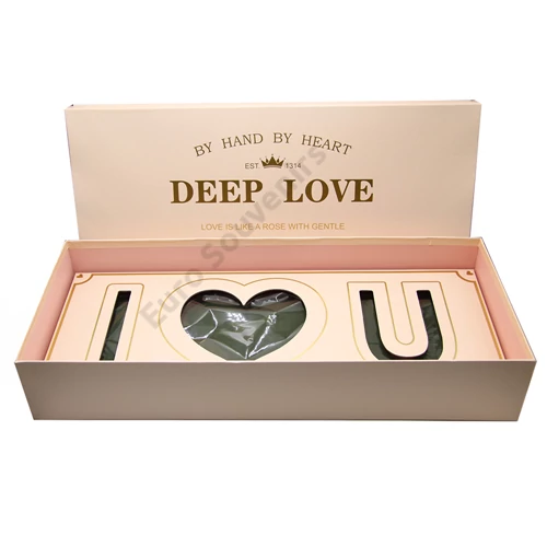 VIRÁGDOBOZ "DEEP LOVE" 1/12 61x26x10 cm RÓZSASZÍN, OÁZISSAL