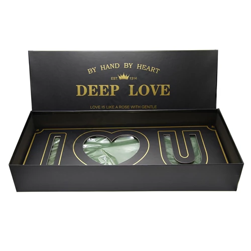 VIRÁGDOBOZ "DEEP LOVE" 1/12 61x26x10 cm FEKETE, OÁZISSAL