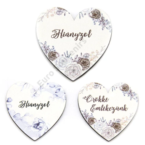 FA TÁBLÁCSKA SZÍV- KEGYELET 6 cm