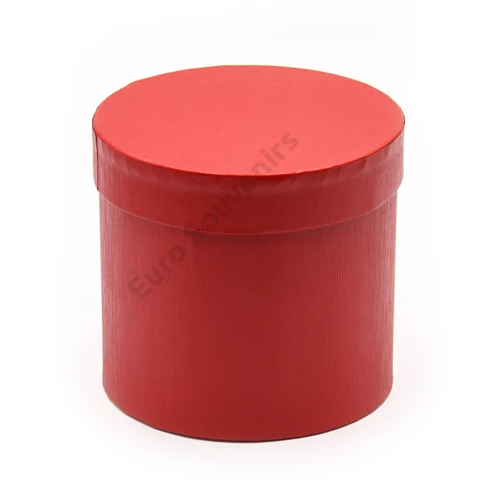 PAPÍRDOBOZ HENGER 4/96 12x11,7 cm PIROS