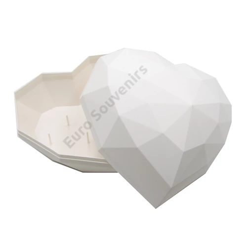 SZÍVDOBOZ 1/12 25x25x18 cm FEHÉR