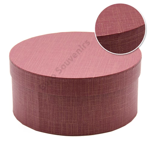 PAPÍRDOBOZ KEREK 1/30 22x10 cm BORDÓ